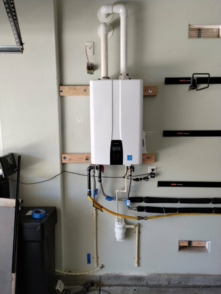 Tankless water heater install