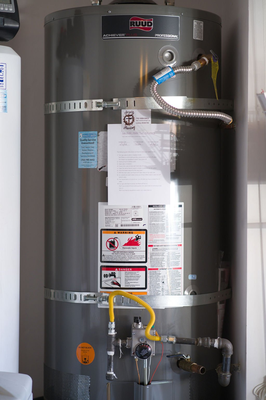 Installed water heater