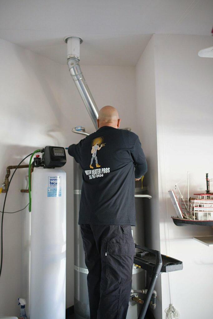 Water heater pro professional installing water heater