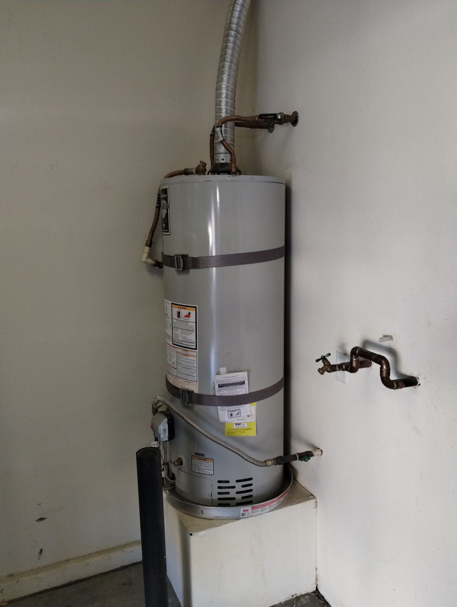 Installed water heater